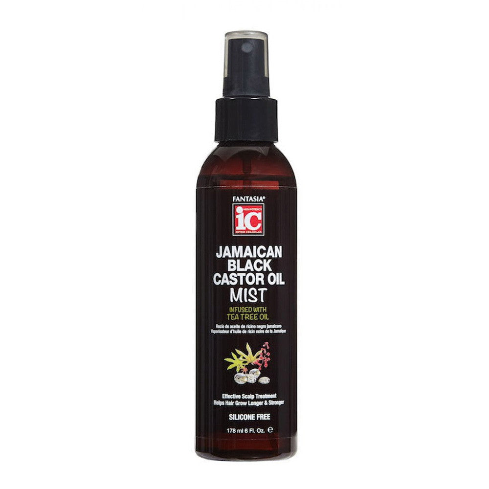 Fantasia IC Jamaican Black Castor Oil Mist Infused With Tea Tree Oil, 6 Oz